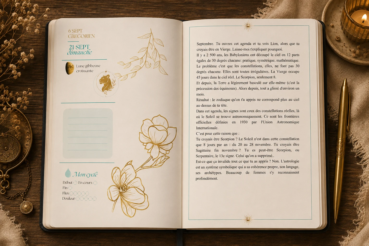 Page d'article mensuel sur l'astrologie authentique