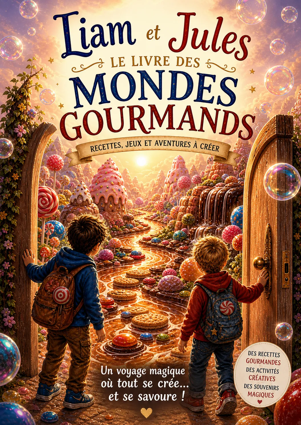 Couverture du livre Liam et Jules, le livre des mondes gourmands