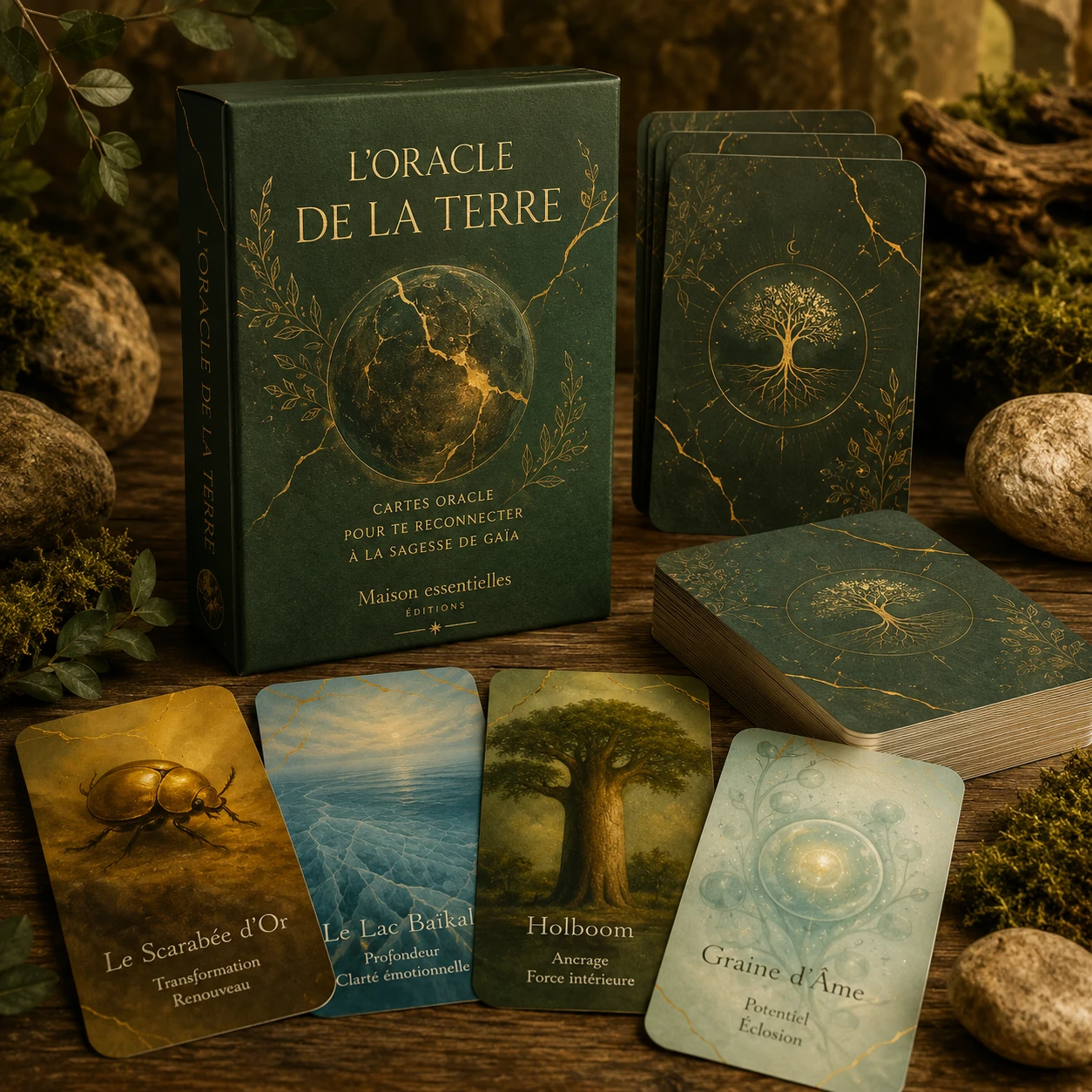 L'Oracle de la Terre : coffret et cartes